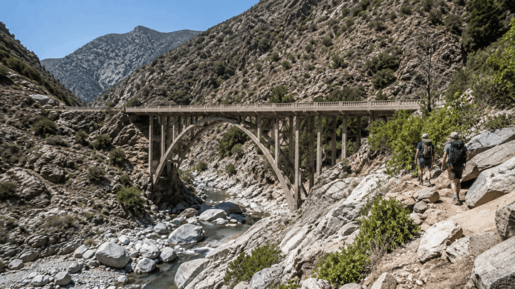 Bridge to Nowhere above the East Fork of the San Gabriel River in California